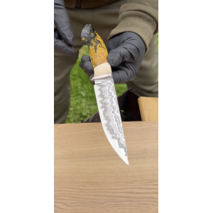 ЕНЕРГІЯ авторський ніж ручної роботи, сталь CPM MagnaCut (МагнаКат) в нержавіючому дамаску, 62 HRC. Photo 3